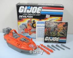 100% Complete 1986 Devilfish in Box Vintage G. I. GI Joe Motorboat 3.75 ARAH Lot