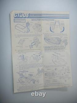 100% Complete 1986 Devilfish in Box Vintage G. I. GI Joe Motorboat 3.75 ARAH Lot