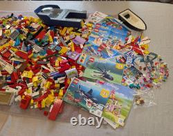 10+ Pound Bulk Lot of Vintage Used LEGO of Parts and Instruction Manuals & Boats