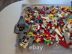 10+ Pound Bulk Lot of Vintage Used LEGO of Parts and Instruction Manuals & Boats