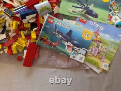 10+ Pound Bulk Lot of Vintage Used LEGO of Parts and Instruction Manuals & Boats