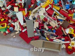 10+ Pound Bulk Lot of Vintage Used LEGO of Parts and Instruction Manuals & Boats