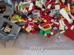 10+ Pound Bulk Lot of Vintage Used LEGO of Parts and Instruction Manuals & Boats