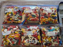 10+ Pound Bulk Lot of Vintage Used LEGO of Parts and Instruction Manuals & Boats