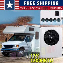 12V DC A/C Kit Vehicle Split Air Conditioner 12000BTU Fits Truck Bus RV Caravan