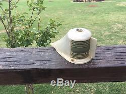 18095 Vintage Boat Bow Light Green / Red with Flag Hole Holder Chris Craft