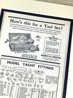 1930s Print Old Advertisement Vintage Tool Set Boat Building Model Yacht Parts