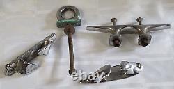 1950's 1960's Chrome Boat Clete Mixed Lot Nautical Parts Dock Tie Down Restore