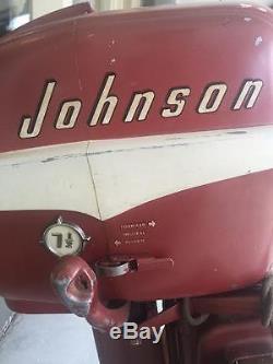 1956 Johnson 7 1/2 hp Vintage Outboard Boat Motor AD-10M