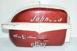 1957 Johnson Seahorse 5.5 HP ENGINE COWL Vintage Outboard Boat Motor Part
