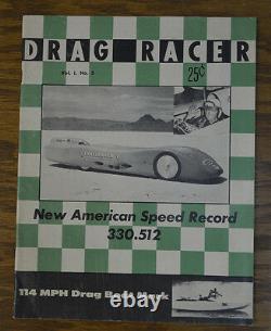 1959 Drag Racer Magazine Mickey Thompson Bonneville Power Boat Vtg Racing Pinup