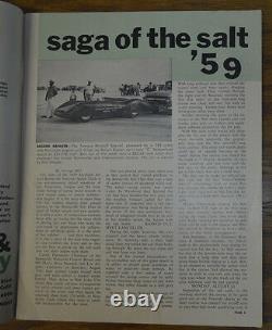 1959 Drag Racer Magazine Mickey Thompson Bonneville Power Boat Vtg Racing Pinup