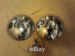 1960's Vintage Dilly Shiny Trailer Hub Caps