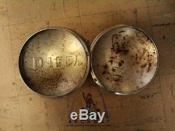 1960's Vintage Dilly Shiny Trailer Hub Caps