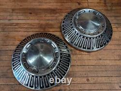 1965-66 Ford Dog Dish Hubcaps 10.5 Galaxy Hubcaps