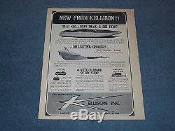 1965 Kellison Inc. Vintage Drag & Ski Boat Ad with Dragster Chassis and Parts