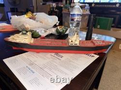 1966 Hess Voyager Toy Battery Operated Boat Tanker Ship For Parts or Repair