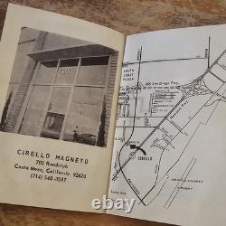 1968 Cirello Magneto Catalog Hot Rod Drag Racing Bonneville vtg Distributor part