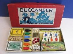 1st edition SPARE PARTS for VINTAGE BUCCANEER BOARD GAME waddingtons pirate 1938
