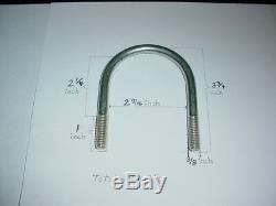 20 Round U-Bolts 3/8 Steel Vintage Gator Boat Trailer Parts Axel Spring Zinc Pl