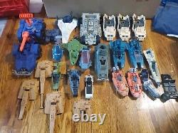 20 Vintage Gi Joe Vehicle Lot, Tanks, Boats & Planes, Most Are Parts And Repair