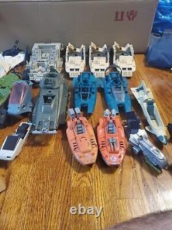 20 Vintage Gi Joe Vehicle Lot, Tanks, Boats & Planes, Most Are Parts And Repair