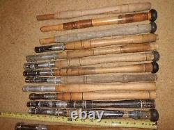 21- Vintage Assorted Solid Wooden Boat Fishing Rod Handles- Restoration/Parts