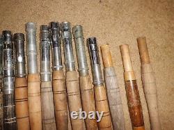 21- Vintage Assorted Solid Wooden Boat Fishing Rod Handles- Restoration/Parts