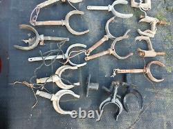 27 Galvanised Boat Rowing Rowlocks most very old and heavy vintage boat parts