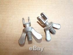 2 Antique Vintage Brass Wing Nuts Tensioners Thumb Screw Hardware Parts Boat