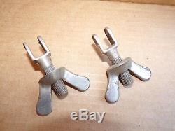 2 Antique Vintage Brass Wing Nuts Tensioners Thumb Screw Hardware Parts Boat
