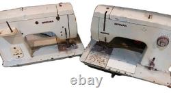 2 Bernina 817 Sewing Machines BOAT ANCHORS As Is For Parts Or Repair-rusty- Sad
