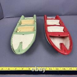 (2) VINTAGE 1950s TONKA CLIPPER BOAT AND MOTOR PLASTIC PARTS OR RESTORE