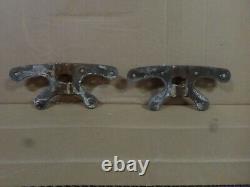 2- Vintage Butterfly OAR LOCK HOLDERS Brackets #21 cast iron row boat parts