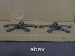 2- Vintage Butterfly OAR LOCK HOLDERS Brackets #21 cast iron row boat parts