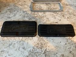 2 Vintage Century Boat Parts Hardware Step Pads Chrome Frames w Rubber Insets
