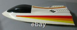 2 Vintage RC Boats 41 MRP Racer & Germany with Futaba Remote, Stand & Parts