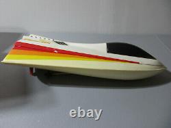 2 Vintage RC Boats 41 MRP Racer & Germany with Futaba Remote, Stand & Parts