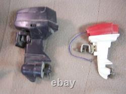 2 Vintage Toy Model Outboard Electric Boat Motors for Parts or Repair