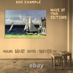 360939 Ocean View Sailboat Boat Vintage Hopper Art Decor Print Poster AU