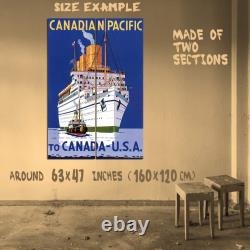 366347 Canadian Pacific USA Vintage Ship Boat Retro Art Print Poster AU