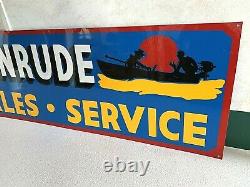 36 Vintage Hand Painted Evinrude Boat Parts Service Shop Sign Fishing Gas Oil