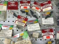 46pc LOT Vintage ROBBE RC Parts Roqua & Jackson 38 Boats Props Shafts etc NOS