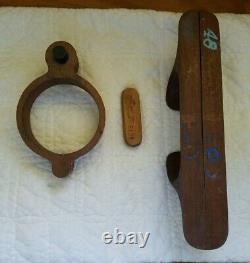 4 Vintage Boat Parts Made of Wood Cleats, Handle/Pull, Boot C-15, Stephens