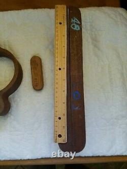 4 Vintage Boat Parts Made of Wood Cleats, Handle/Pull, Boot C-15, Stephens