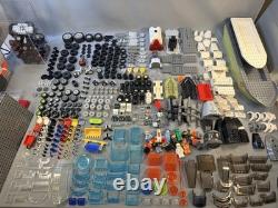 5lb LEGO Transportation Lot Rubber Tires Glass Wheels Space Printed Bricks Figs