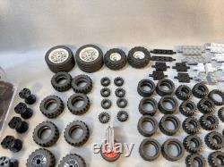 5lb LEGO Transportation Lot Rubber Tires Glass Wheels Space Printed Bricks Figs