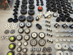 5lb LEGO Transportation Lot Rubber Tires Glass Wheels Space Printed Bricks Figs