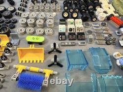 5lb LEGO Transportation Lot Rubber Tires Glass Wheels Space Printed Bricks Figs