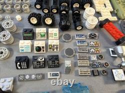 5lb LEGO Transportation Lot Rubber Tires Glass Wheels Space Printed Bricks Figs